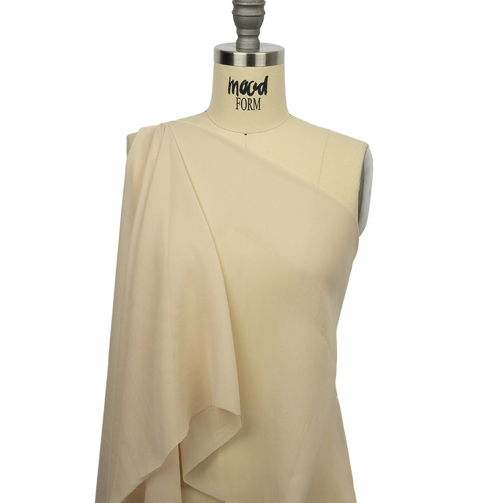 Famous Australian Designer Light Semolina Viscose Georgette Drape