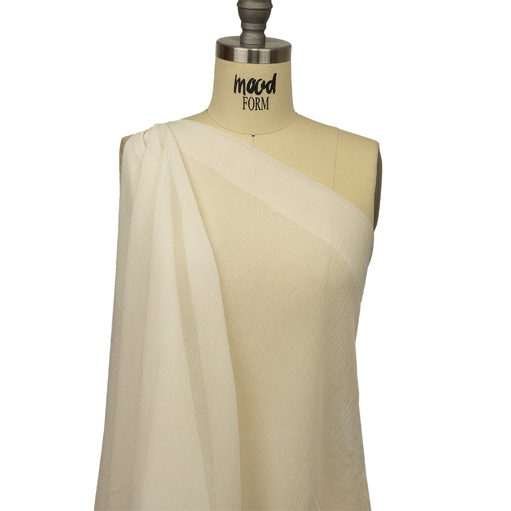 Famous Australian Designer Baby's Breath Crinkled Cotton and Silk Chiffon Detail