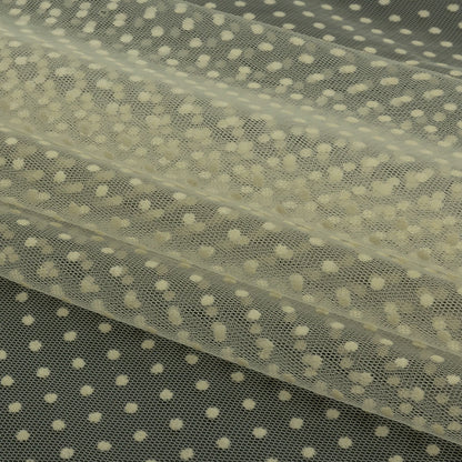 Famous Australian Designer Rutabaga Flocked Polka Dots Polyester Tulle Folded