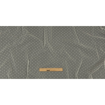Famous Australian Designer Pearl Flocked Polka Dots Point D'esprit Full