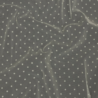Famous Australian Designer Pearl Flocked Polka Dots Point D'esprit
