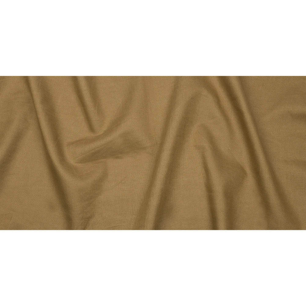 Famous Australian Designer Khaki Medium Weight Linen Woven with White Fused Backing Full