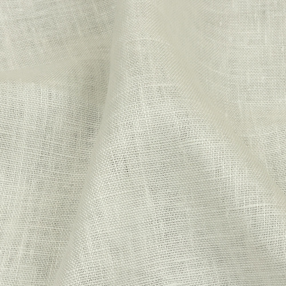 Famous Australian Designer Cannoli Cream Medium Weight Linen Woven - Detail