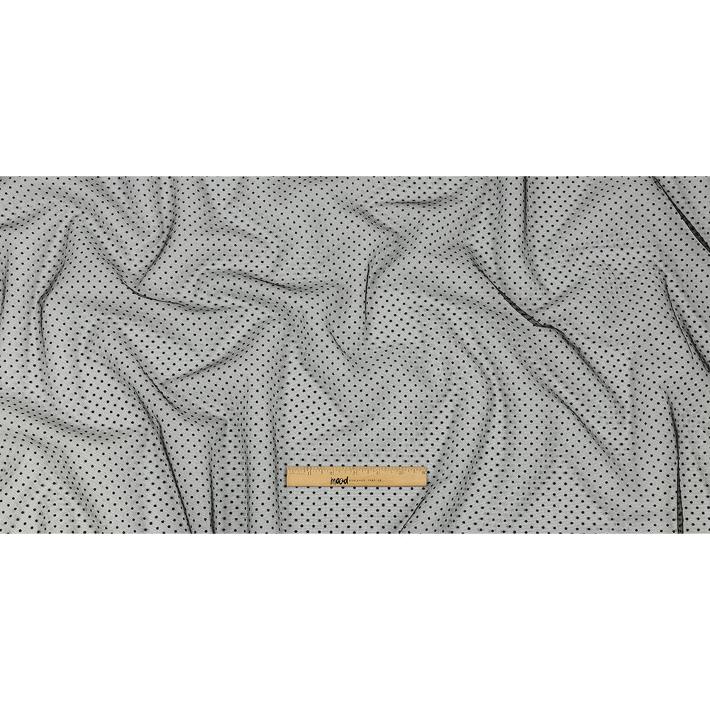 Famous Australian Designer Moondrop Grapes Flocked Polka Dotted Point D'esprit Full