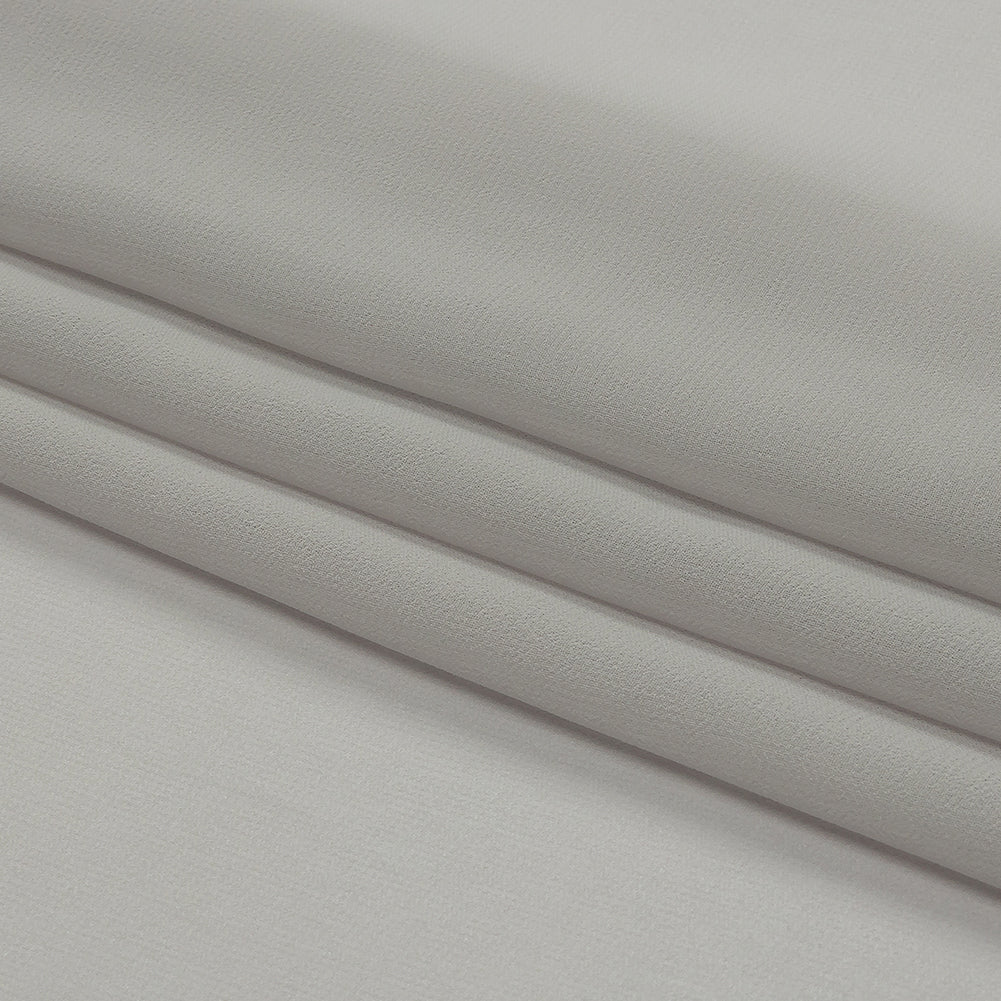 Famous Australian Designer Silver Gray Polyester Georgette Folded