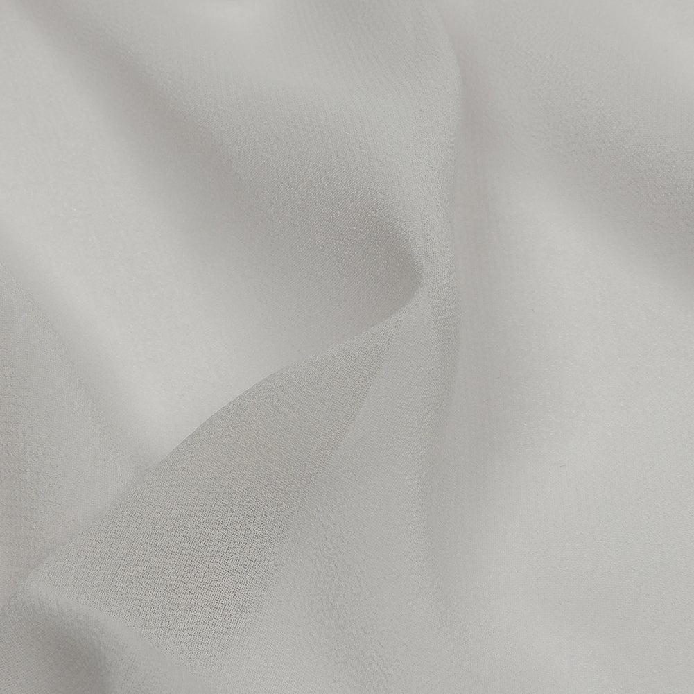 Famous Australian Designer Silver Gray Polyester Georgette Detail