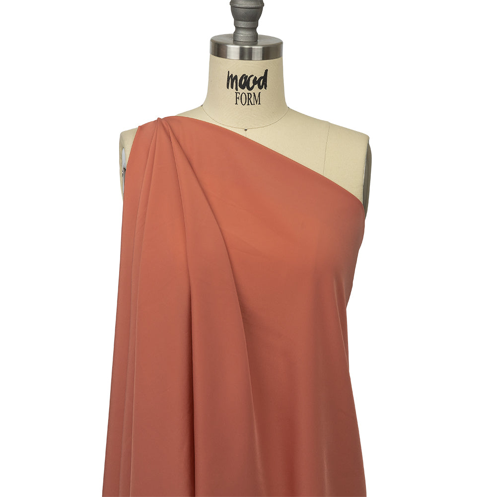 Famous Australian Designer Rosewood Polyester Crepe de Chine Drape