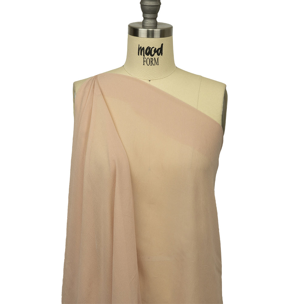 Famous Australian Designer Dusty Peach Viscose Georgette Detail