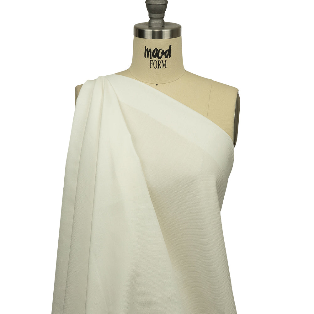 Famous Australian Designer Snow White Cotton Pique Drape