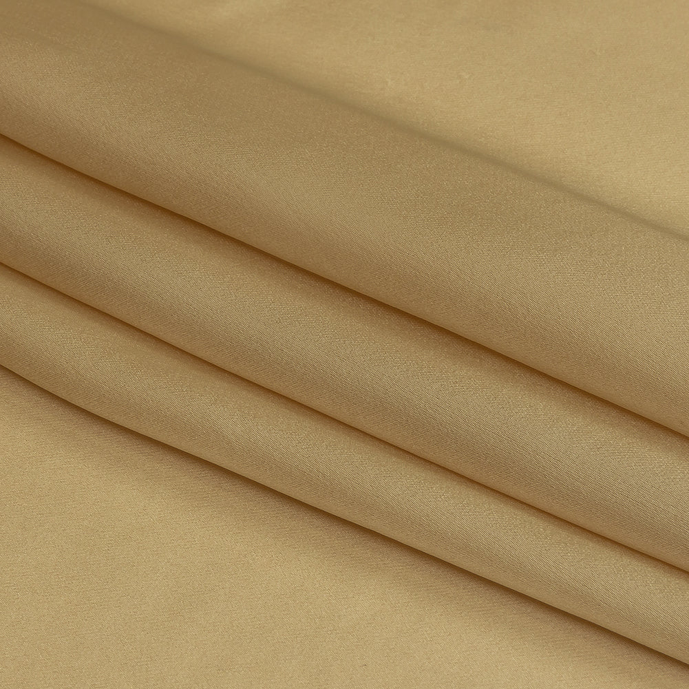 Famous Australian Designer Champagne Satin Faced Silk Chiffon Folded