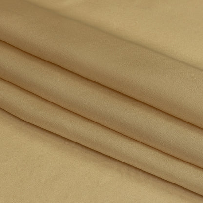 Famous Australian Designer Champagne Satin Faced Silk Chiffon Folded