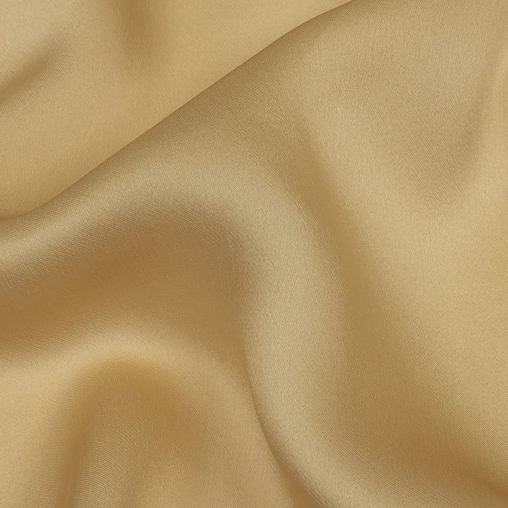 Famous Australian Designer Champagne Satin Faced Silk Chiffon Detail