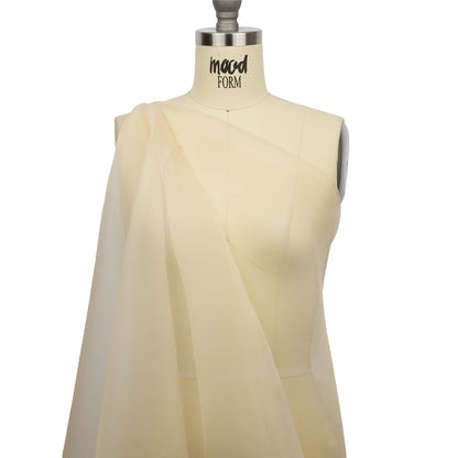 Famous Australian Designer Beige Silk Organza Drape
