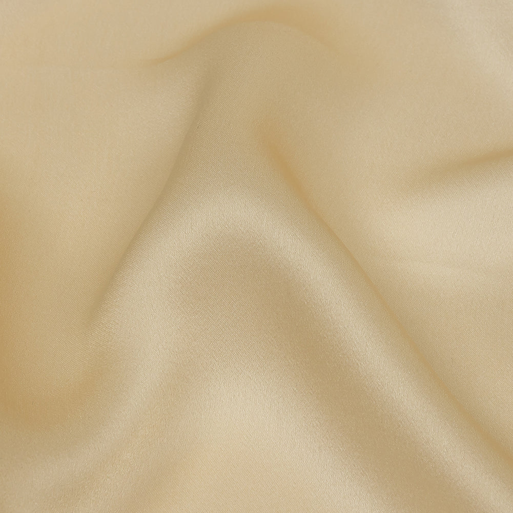 Famous Australian Designer Champagne Satin Faced Silk Chiffon Detail