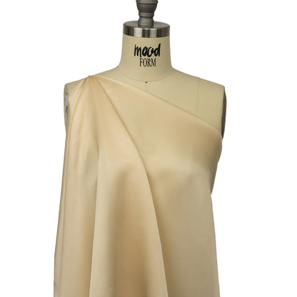 Famous Australian Designer Champagne Satin Faced Silk Chiffon Drape