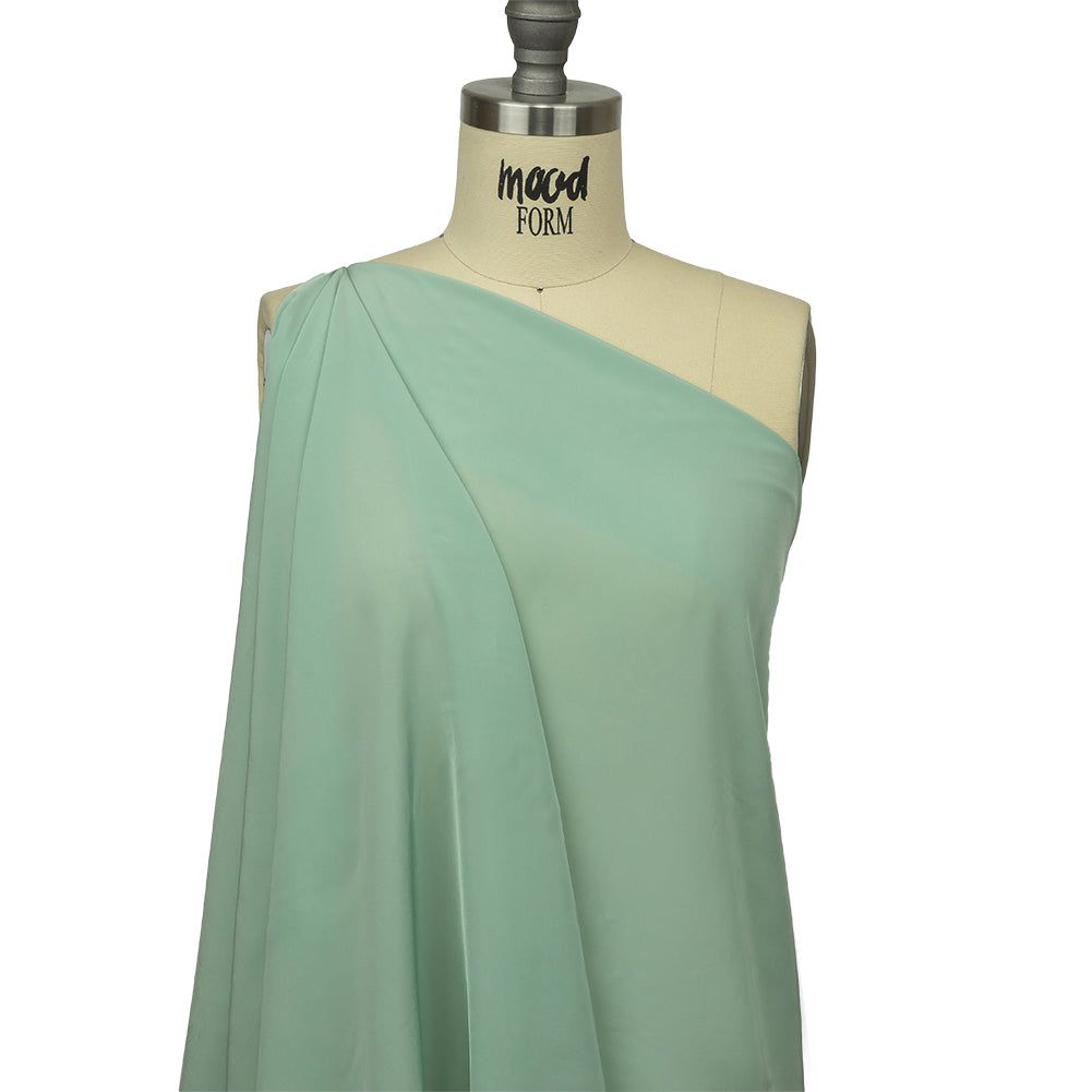 Famous Australian Designer Seafoam Viscose Crepe de Chine Lining Detail