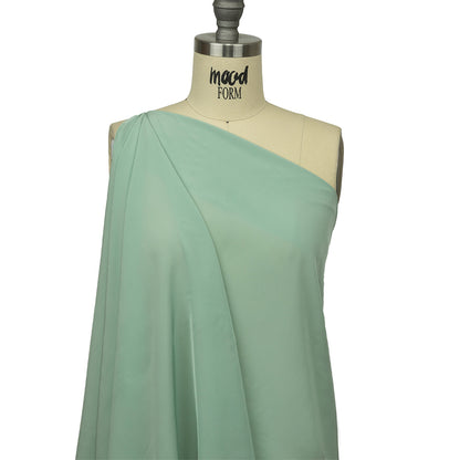 Famous Australian Designer Seafoam Viscose Crepe de Chine Lining Detail