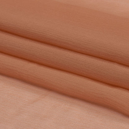 Famous Australian Designer Blush Crinkled Silk Chiffon Folded