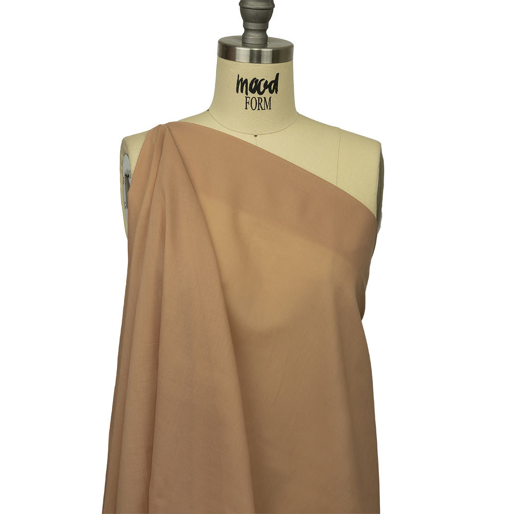 Famous Australian Designer Taupe Cotton Voile Detail