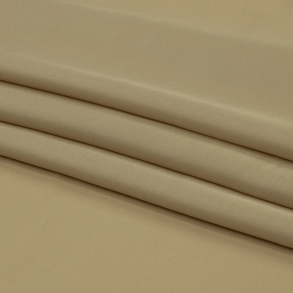 Famous Australian Designer Beige Viscose Crepe de Chine Lining Folded