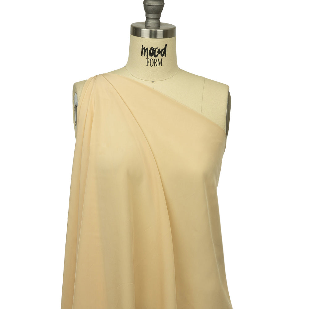 Famous Australian Designer Peach Viscose Crepe de Chine Lining Drape