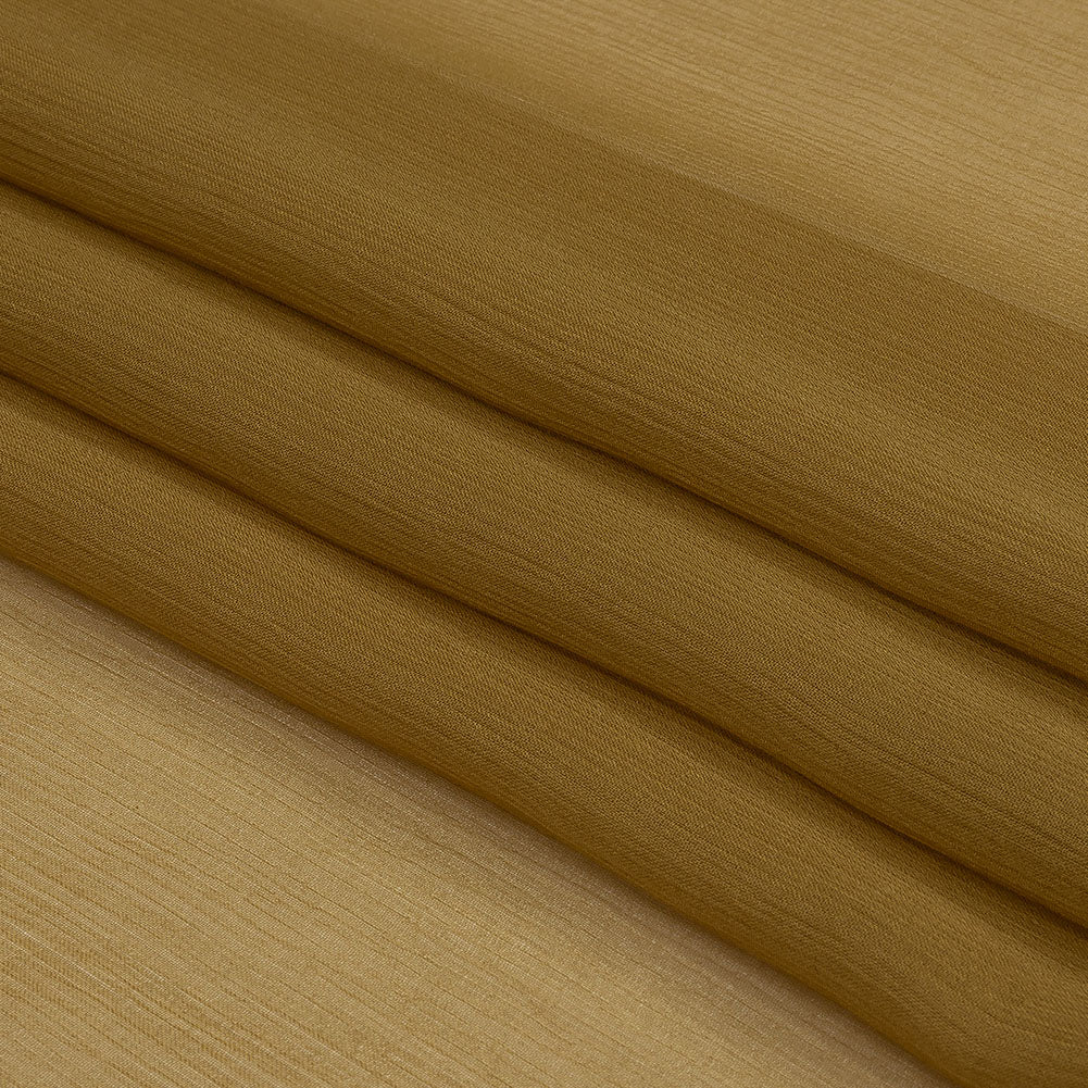 Famous Australian Designer Dijon Crinkled Silk Chiffon Folded