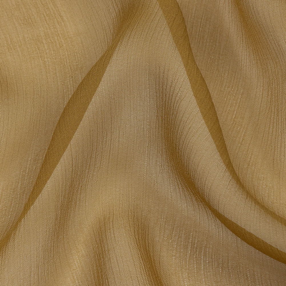 Famous Australian Designer Dijon Crinkled Silk Chiffon Detail