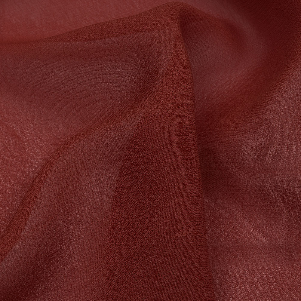 Famous Australian Designer Barn Red Viscose Georgette Folded