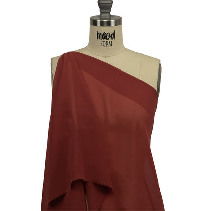 Famous Australian Designer Barn Red Viscose Georgette Detail
