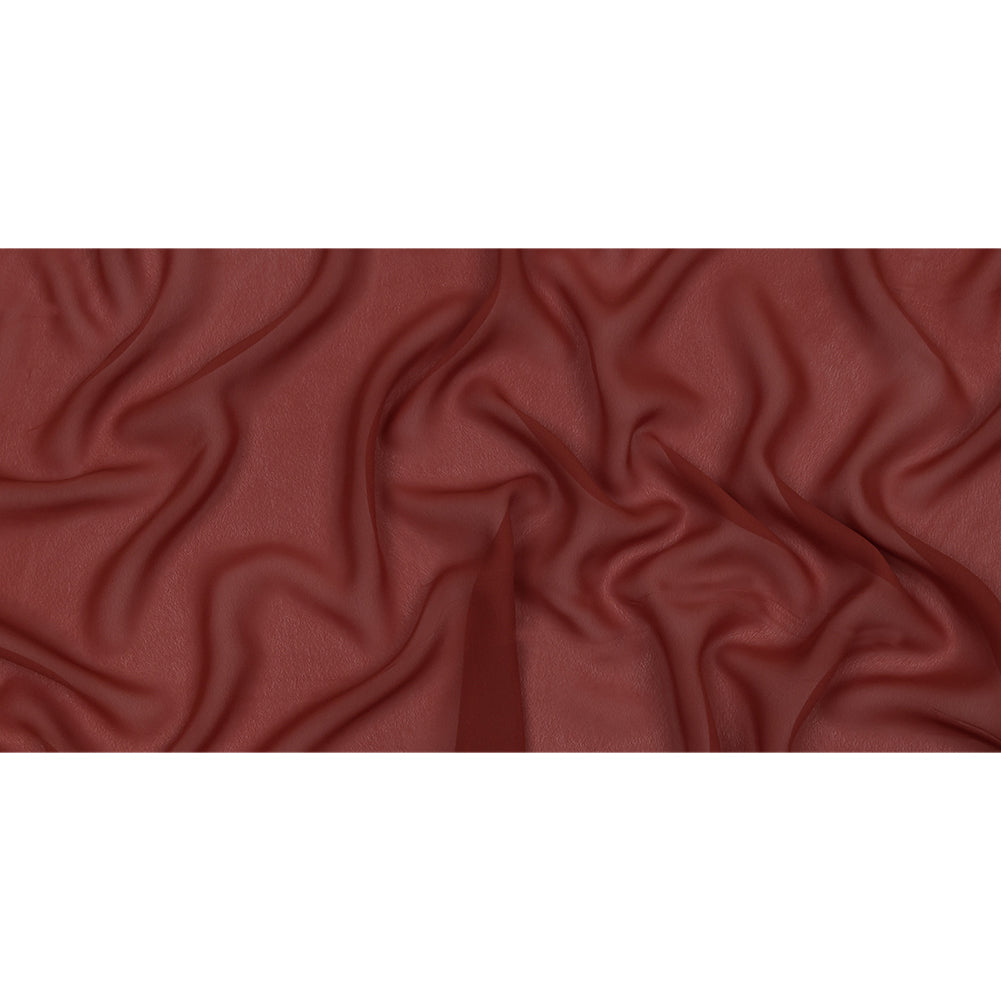 Famous Australian Designer Barn Red Viscose Georgette Drape