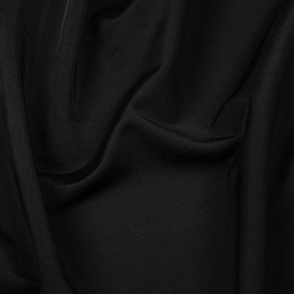 Famous Australian Designer Black Onyx Stretch Polyester Jersey Detail