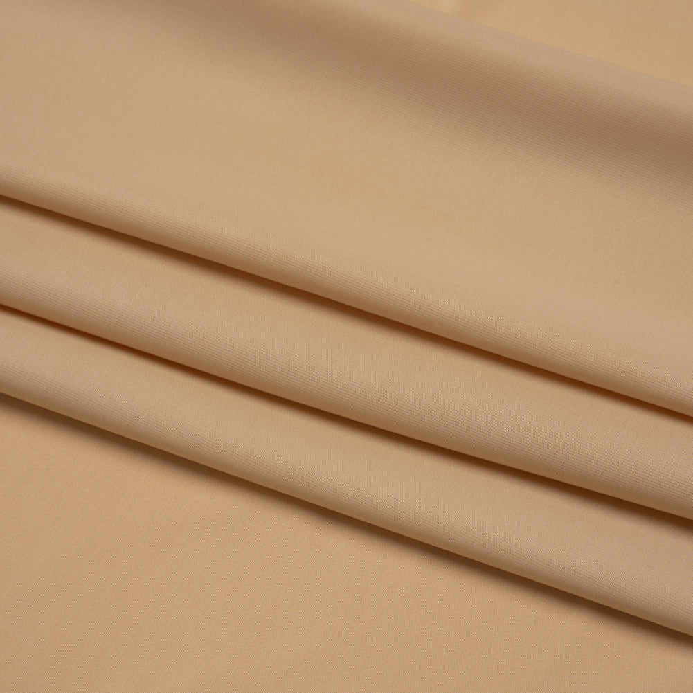 Stretch Polyester Jersey - Beige - Famous Australian Designer Deadstock Folded