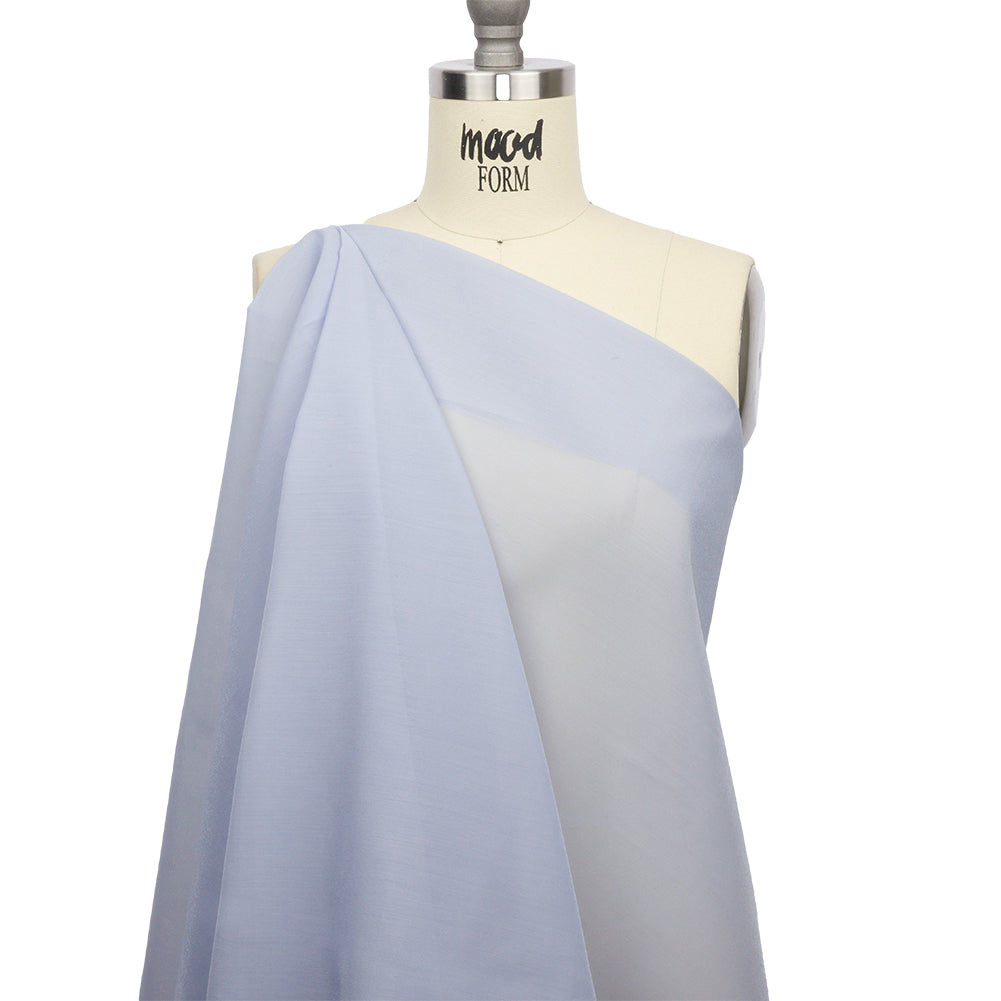 Famous Australian Designer Light Periwinkle Polyester Organza Drape