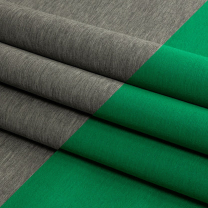 Famous Designer Kelly Green and Heathered Gray Double Face Rayon and Cotton Scuba Knit Folded