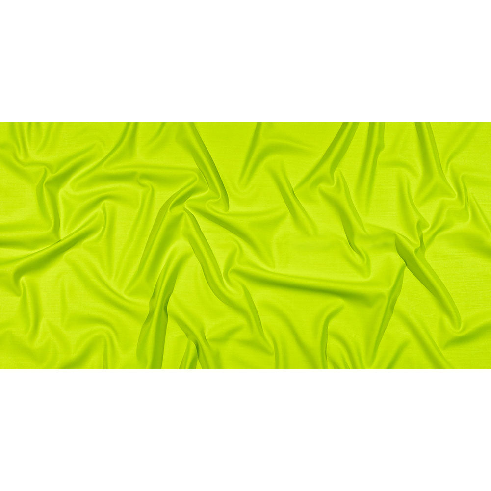Italian Neon Lime Double Face Stretch Super 150 Virgin Wool Twill Suiting - Full