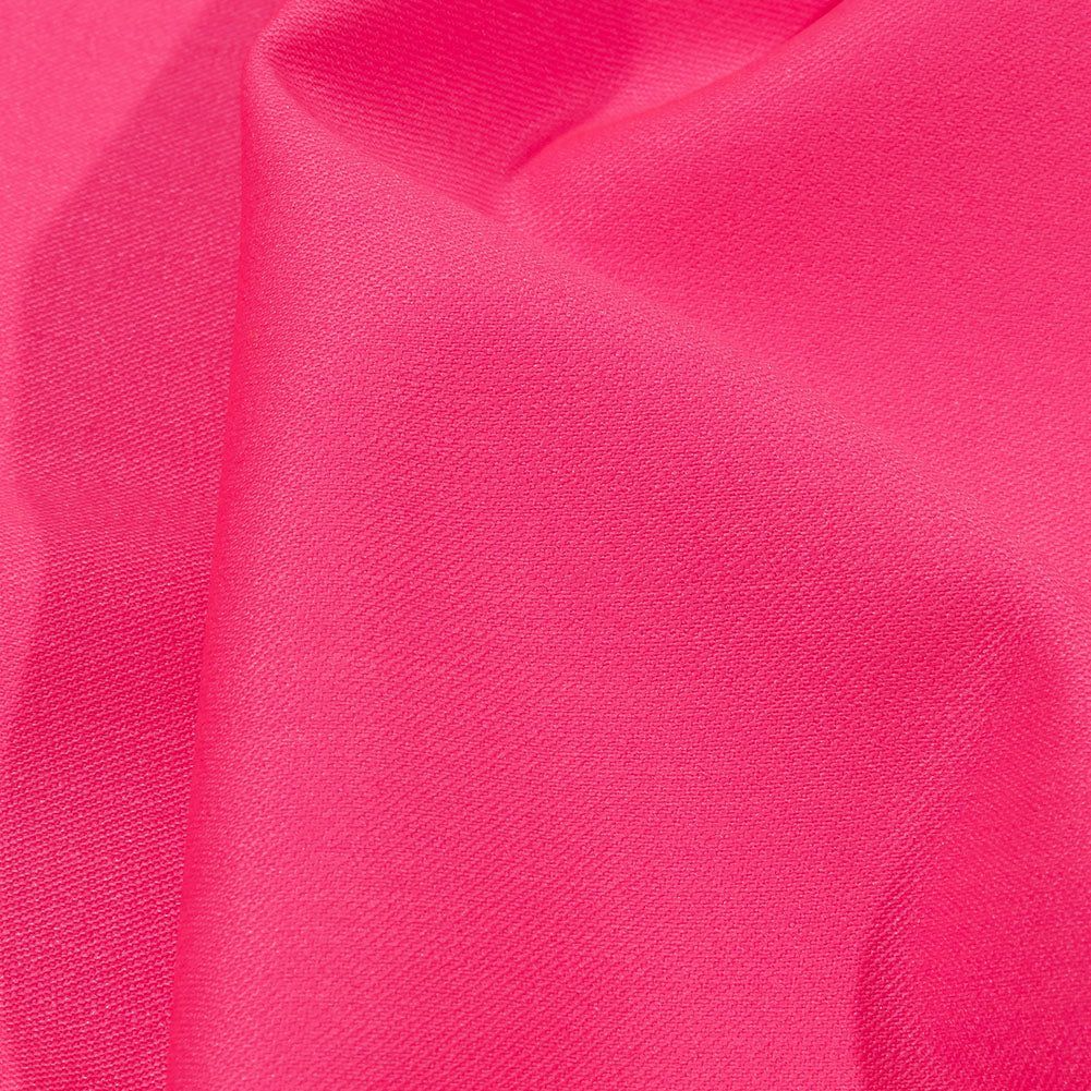 Italian Hi-Vis Pink Double Face Stretch Super 150 Virgin Wool Twill Suiting