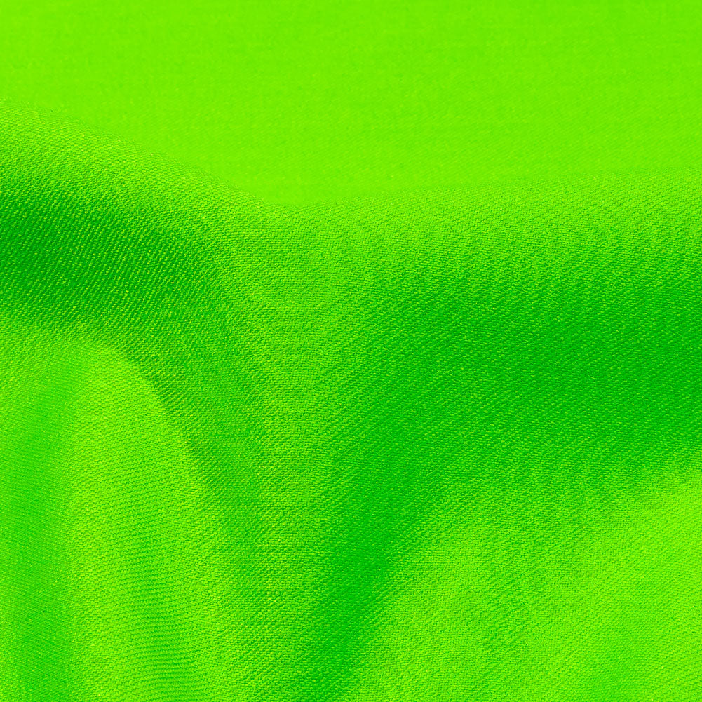Italian Hi-Vis Green Double Face Stretch Super 150 Virgin Wool Twill Suiting