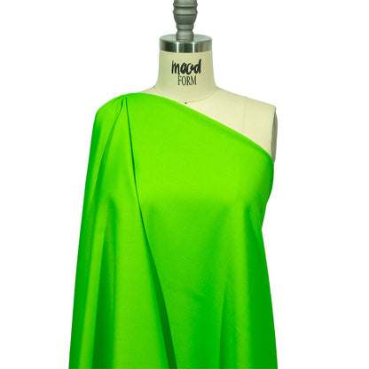 Italian Hi-Vis Green Double Face Stretch Super 150 Virgin Wool Twill Suiting