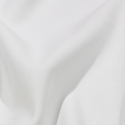 Italian Off White Double Face Stretch Super 160 Virgin Wool Twill Suiting