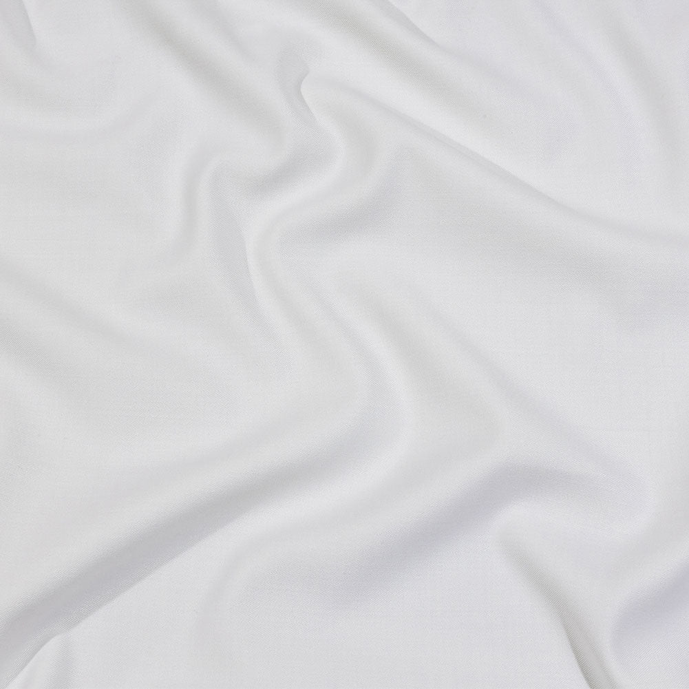 Italian Off White Double Face Stretch Super 160 Virgin Wool Twill Suiting