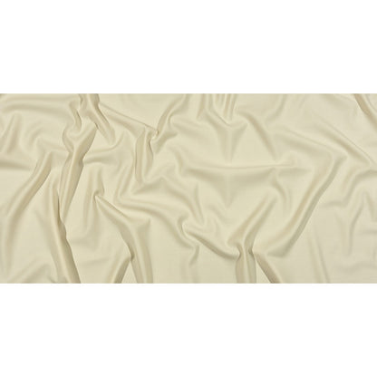 Italian Ivory Double Face Stretch Super 160 Virgin Wool Twill Suiting