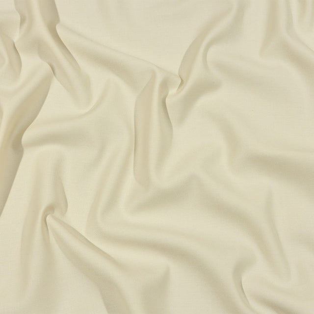 Italian Ivory Double Face Stretch Super 160 Virgin Wool Twill Suiting