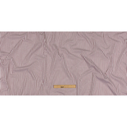 Balenciaga Italian Burgundy and White Striped Cotton Poplin Full