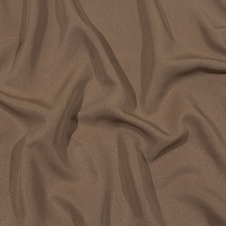 template--25130090922057__main-Balenciaga Italian Brown Fluid Viscose Poplin