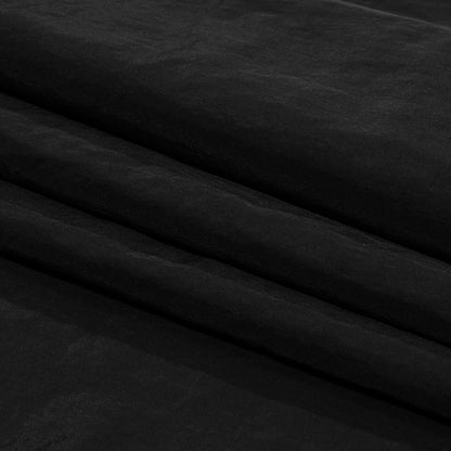 Balenciaga Italian Black Crinkled Lightweight Nylon Woven Folded