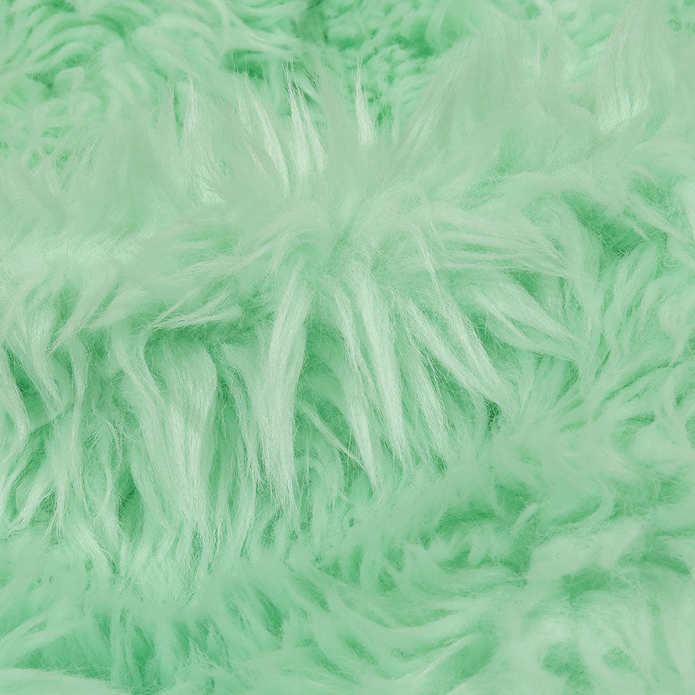Balenciaga Italian Dusty Aqua Faux Fur Detail