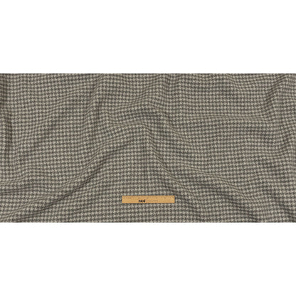 Balenciaga Italian Gray Houndstooth Brushed Blended Wool Coating Full