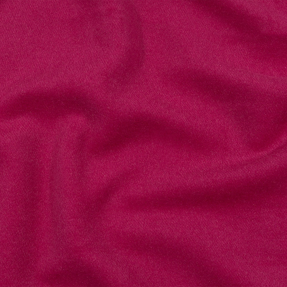 Balenciaga Italian Magenta Brushed Blended Camel Hair Twill Coating