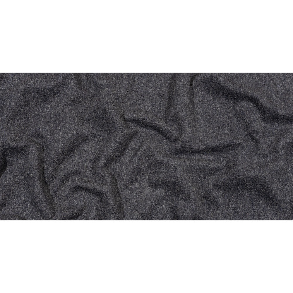 Fur-Like Alpaca and Wool Coating by Balenciaga - Heathered Silver and Black - Made in Italy Full