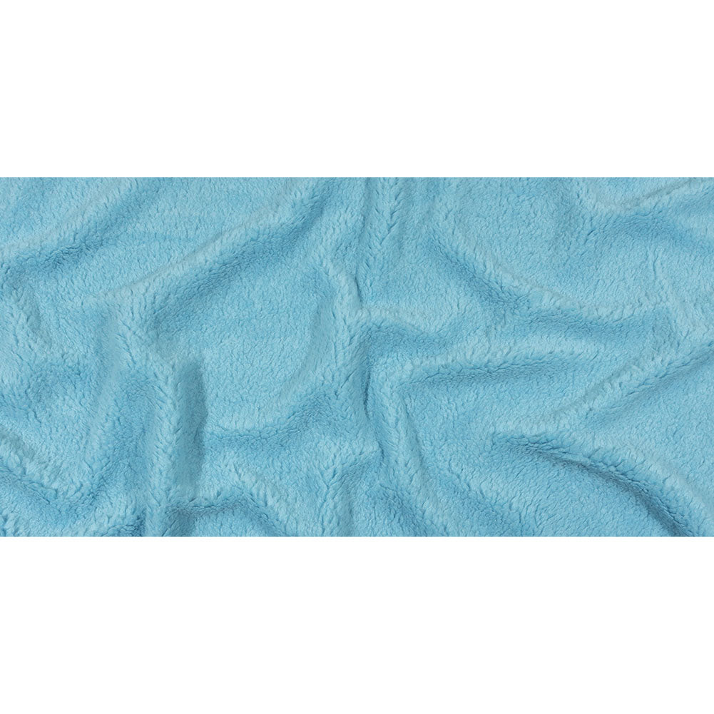 Balenciaga Italian Baby Blue Faux Shearling with Knit Backing Full
